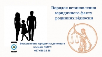 Порядок встановлення юридичного факту родинних відносин Порядок встановлення юридичного факту родинних відносин